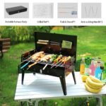 1Pc 17.32x10.63x8.27in Portable Charcoal Grill For Spring Summer Outdoor Activities Foldable BBQ Suitcase Grill Shelf For Outdoor Camping Picnics Garden Grilling Fedex Shipping - Image 9