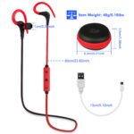 Wireless Headsets V4.1 Sport In Ear Stereo Headphones Sweatproof Noise Canceling Earphones Back Headphone With Mic Handsfree For Running Hiking Travel - Image 2