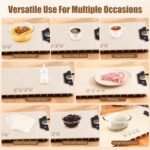 Food Warming Mat 23.6X15.8In 300W Fast Heating Electric Silicone Food Warmer With 14 Temp Levels 10Hrs Timer Settings Roll-Up Portable Hot Plates Heat Pad For Parties Buffet - Image 3