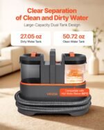 Portable Carpet Cleaner Machine Dual-Water Tank 11.5Kpa Upholstery Cleaner - Image 3