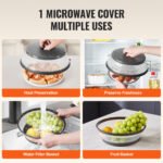 VEVOR 2PCS Microwave Splatter Covers 10.4Collapsible Microwave Food Lid - Image 4