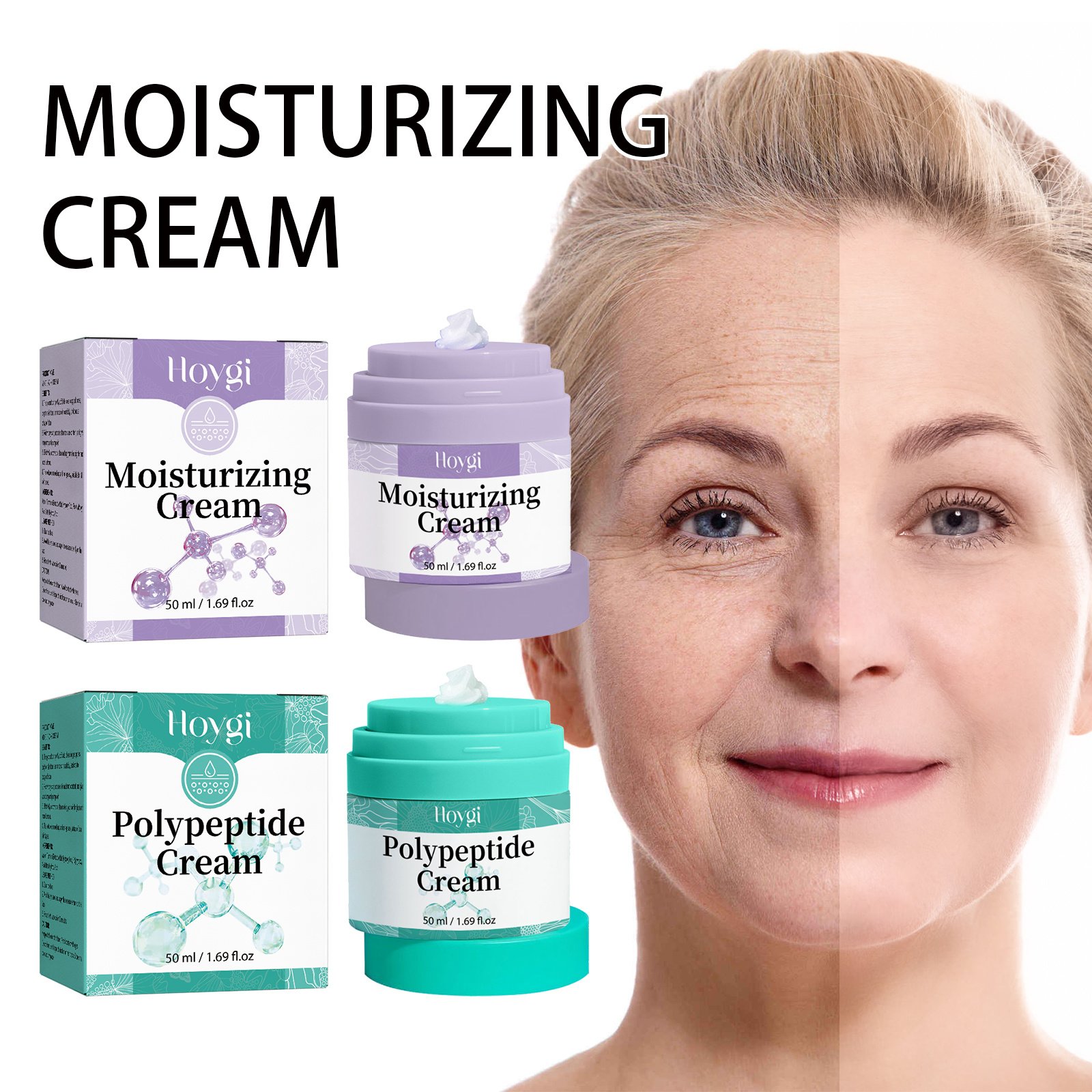 ce22c5ae-d38e-4d29-a56a-915274119ee7.jpg Hoygi Moisturizing Skin Care Cream Lighten Pigmentation Fine Lines Anti-Wrinkle Moisturizing Rejuvenation Whitening Firming Hydrating Cream - Image 1