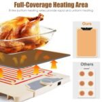 Food Warming Mat 23.6X15.8In 300W Fast Heating Electric Silicone Food Warmer With 14 Temp Levels 10Hrs Timer Settings Roll-Up Portable Hot Plates Heat Pad For Parties Buffet - Image 10