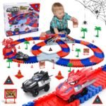 Spider-Themed Flexible Track Toy Set Includes Black And Red Spider Cars,Pickup Only - Image 4