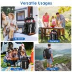 Grey-Black Options 1Pc Cooler Backpack 36 Can Leakproof Insulated Cooler Backpack With 25L 6.6Gal For Picnic Camping Beach Hiking Fishing Travel - Image 7