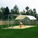 26x9x6Large Metal Chicken Coop,Walk-in Poultry Cage,Chicken Run With Waterproof Cover,Outdoor Backyard Farm,Chicken Rabbits Duck Run Pen,Easy To Assemble And Clean - Image 5