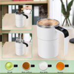 12oz Self Stirring Mug, Auto Magnetic Coffee Mug With LED Display Temperature, Rechargeable Automatic Stirring Cup - Image 3