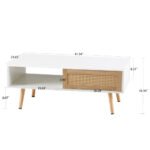 41.34 Inch Rattan Coffee Table - Image 8
