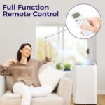 12000 BTU Portable Air Conditioner with Remote Control, Free Standing AC Unit with Built-in Cool, Dehumidifier, Fan Modes for Room Up to 550 Sq.Ft., 24 Hour Timer, Window Installation Kit - Image 5