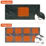 1Pc  59x31in USB Heated Blanket Electric Heated Blanket Heated Poncho Shawl Wrap Throw With Zipper Washable For Home Office No Power Bank Compatible With CJCD2415461 - Image 10