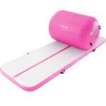VEVOR Inflatable Gymnastics Air Mat Set, 2 PCS Tumbling Mat, Tumble Track With Electric Pump, Air Roller Barrel Gymnastics Equipment, Training Mats For Home Use Gym Yoga Cheerleading Beach Park Water - Image 8