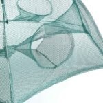 Fishing Trap Net Portable Folded Fishing Bait Trap Shrimp Minnow Crab Bait Net 6 Sides 6 Holes Crayfish Cast Mesh Trap Automatic - Image 8