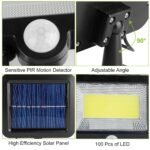 Solar Powered Wall Lights Outdoor Motion Sensor Lamp IP65 Waterproof Dusk To Dawn Sensor Light For Front Door Deck - Image 8
