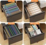 2 Drawer Mobile File Cabinet, Metal Under Desk Cabinet With Lock Name Card Holder For Office Home, Legal Letter Size, Assembly Required - Image 3