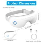 1Pc Eye Massager With Heat Music Air Pressure Vibration Massage Rechargeable For Men Women Elders Wireless Eye Mask - Image 7