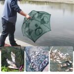 Fishing Trap Net Portable Folded Fishing Bait Trap Shrimp Minnow Crab Bait Net 6 Sides 6 Holes Crayfish Cast Mesh Trap Automatic - Image 4