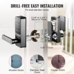 Smart Lock, 5-in-1 Smart Door Knob, Fingerprint Deadbolt With App Control, Bluetooth Smart Lock, Keyless Entry Door Lock With Handle, Biometric Door Lock, Keypad Digital Door Lock For Front Door - Image 5