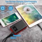 1Pc 1W MAh Portable Power Bank External Battery Pack Charger Dual USB Charge Interface With LCD Display Flashlight Type C Micro USB Lightning Input - Image 3
