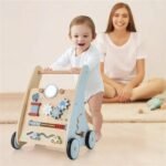 Multi-Functional Baby Activity Walker, Anti-O-Leg Design Wooden Walker With Storage For Toddlers - Image 2
