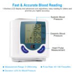 1Pc Blood Pressure Monitor Wrist Digital High Blood Pressure Cuff Heartbeat Tester With 60 Reading Memory 1.8 Inches LCD Screen Storage Box - Image 3