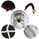 1Pc Halloween Decorations Spider Outdoor 49inch Halloween Spider With 126 Inch Tarantula Mega Spider Web Hairy Poseable Scary Spider Outdoor Yard Creepy Decor Spider Stretch Cobweb - Image 8