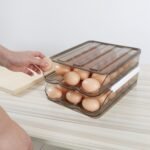 Egg Container Holder For Refrigerator Double Layer Egg Storage Box With Lid Automatic Rolling Egg Box Organizer Bin Tray Rack 36 Eggs - Image 4
