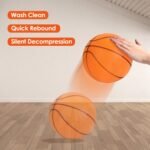 Silent Basketball Foam Bouncing Silent Basketball Uncoated High Density Foam Ball Indoor Low Noise Training Ball - Image 6