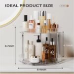 Double-layer Turntable Rotating Spice Rack Organization Spinning Organizer - Image 3