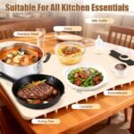 Food Warming Mat 23.6X15.8In 300W Fast Heating Electric Silicone Food Warmer With 14 Temp Levels 10Hrs Timer Settings Roll-Up Portable Hot Plates Heat Pad For Parties Buffet - Image 4