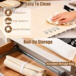 Food Warming Mat 23.6X15.8In 300W Fast Heating Electric Silicone Food Warmer With 14 Temp Levels 10Hrs Timer Settings Roll-Up Portable Hot Plates Heat Pad For Parties Buffet - Image 8
