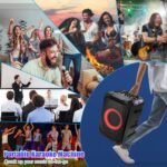 1Pc Portable Wireless Party Speaker With LED Light 2 Wireless Mics Remote Control TWS Music Accompany Mic. Priority Bass Echo Mic Treble Guitar In - Image 8