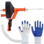 2-in-1 Hand & Electric Power Drum Auger Snake, Heavy-Duty 25FT Drain Cleaner For Sink, Toilet, Shower, Bathtub, Orange - Image 2
