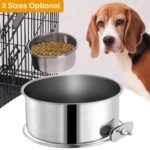 1Pc M Size Stainless Steel Dog Bowl Pets Hanging Food Bowl Detachable Pet Cage Food Water Bowl With Clamp Holder - Image 3