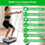 Vibration Exercise Machine With Resistant Bands Remote Control Whole Body Vibration Platform Workout Equipment Home Fitness Training Equipment For Weight Loss Fat Burner - Image 6