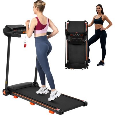 fff90422-d690-4156-a47f-fdc942522a1a.jpg NEW Treadmills For Home, 2.5HP Quiet Folding Treadmill With Heart Rate Sensor, 300lbs Weight Capacity, 7.5MPH, Incline Treadmill With USB Charge Station Bluetooth Speaker, 6 Shock-Absorbing - Image 1